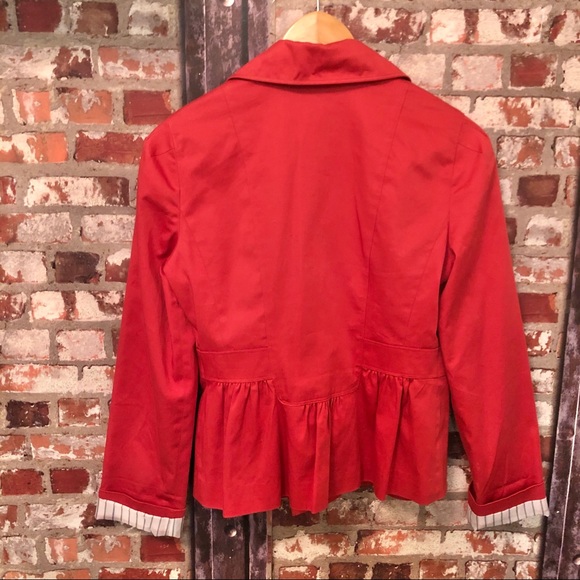 💕[Elle] Suits &Blazers Coral Peplum BlazerJacket - Picture 4 of 8